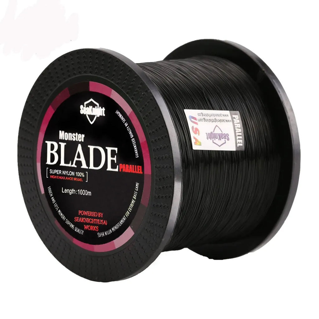 Seaknight 1000 M fishing line spool in selected colour showing nylon monofilament