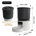 4L smart pet feeder for cats and dogs with timing and remote monitoring capabilities