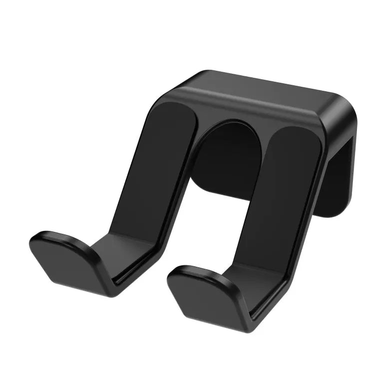 Black universal wall hanging rack with non-perforated game handle and adhesive mounting kit