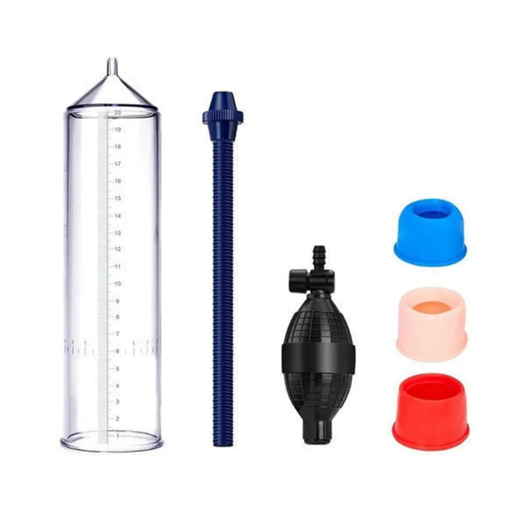 Silicone cover accessory for male exercise machine in plastic valve exerciser colour with connection components