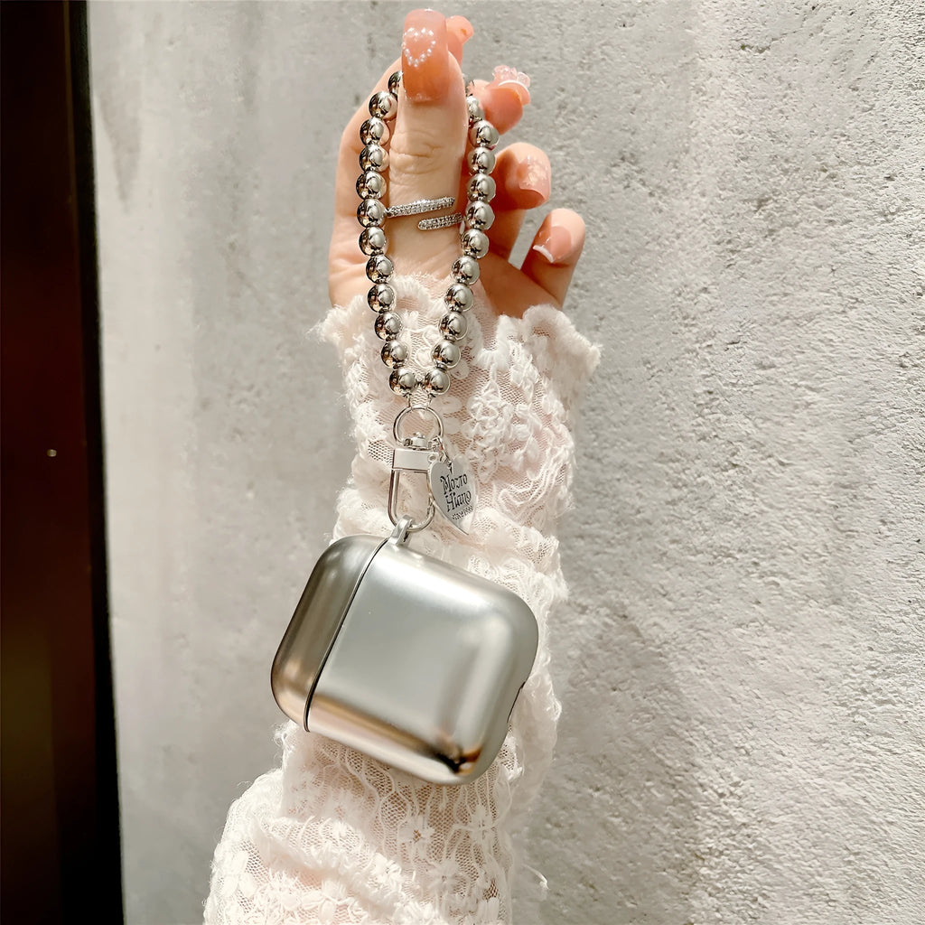 Matte plating TPU protective case for AirPods with electroplated bracelet design