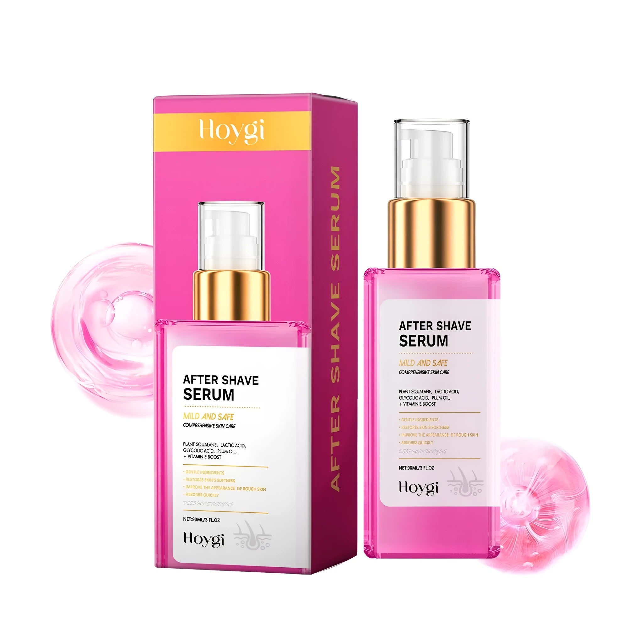 60ml bottle of hair removal repair liquid with glycerin and plant squalane