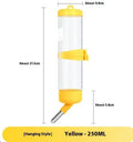 Plastic ball valve water feeder for small pets in various colours mounted to cage bars