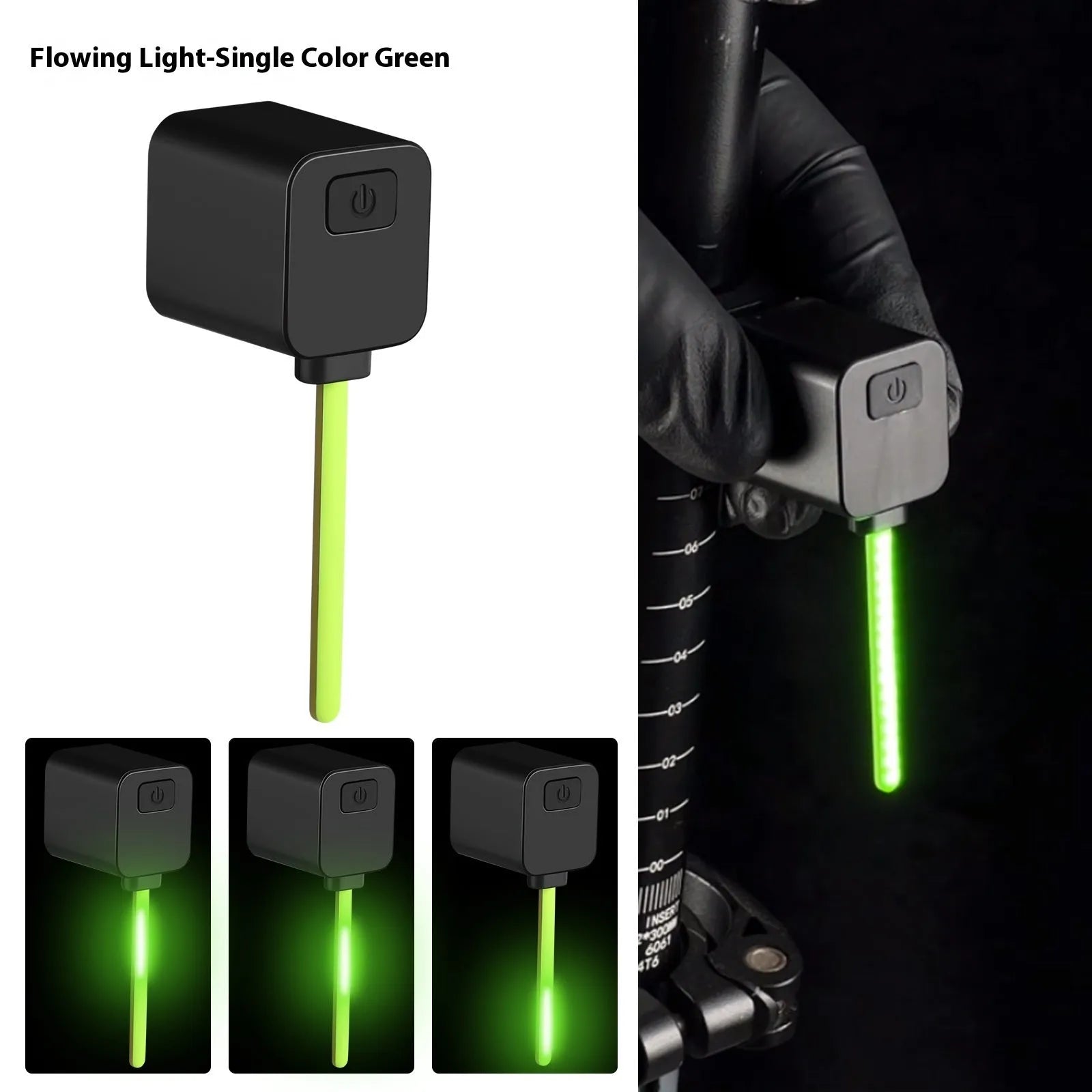 Bicycle running water plug taillight night riding safety indicator lamp attached to seat tube