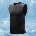 Men's loose sleeveless waistcoat in solid colour on hanger