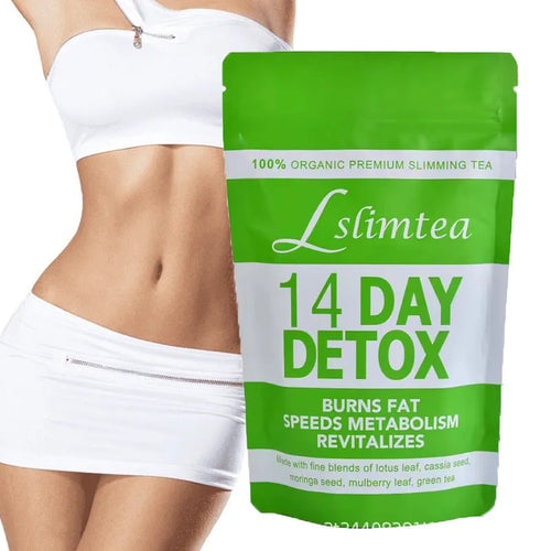 14 day herbal detox tea with 14 individual 3g sachets in packaging