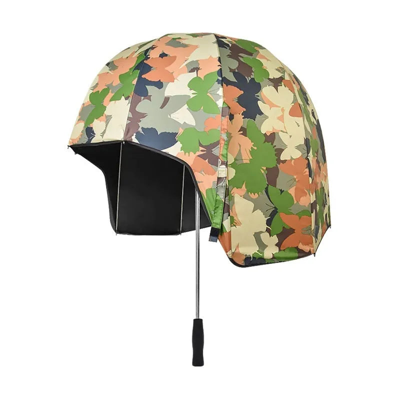 Helmet umbrella 76cm sun protection and rain umbrella in hands-free hat style
