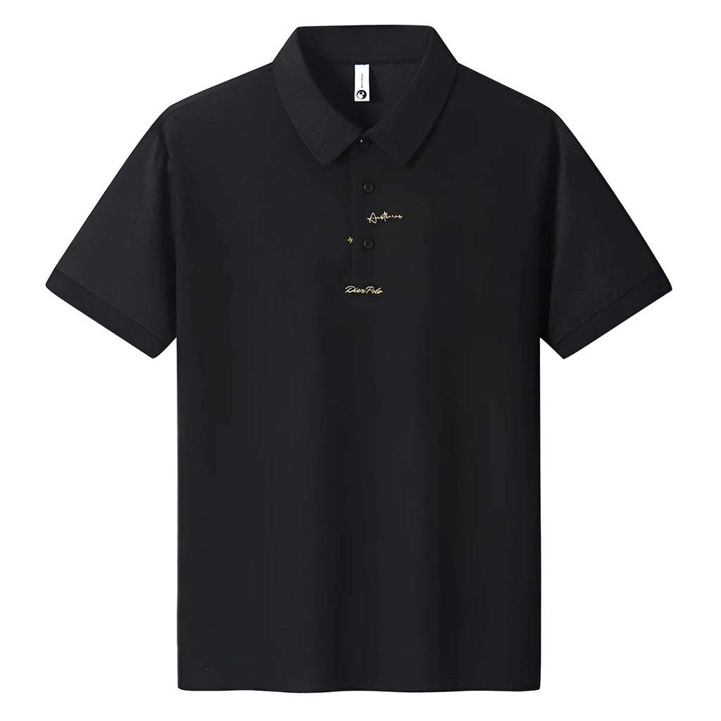 Men's loose fit cotton T-shirt with letter pattern design in six colour options showing front view