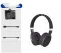Wireless Bluetooth headset with long battery life in black, head-mounted design, bilateral stereo, USB charging