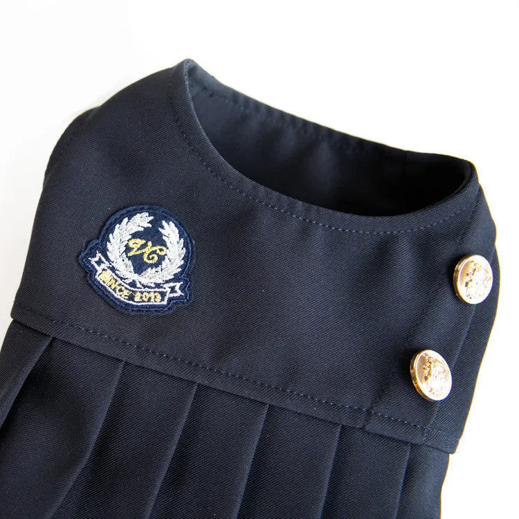 Dark gray polyester dog coat for small to large breeds, eight sizes available 2XS to 3XL