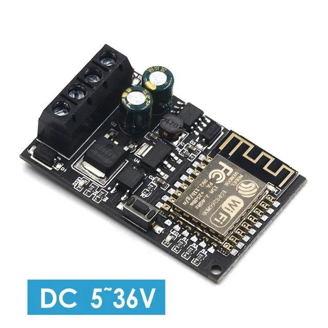 Mobile phone remote control relay module with smart home app support, DC5V and wide voltage options