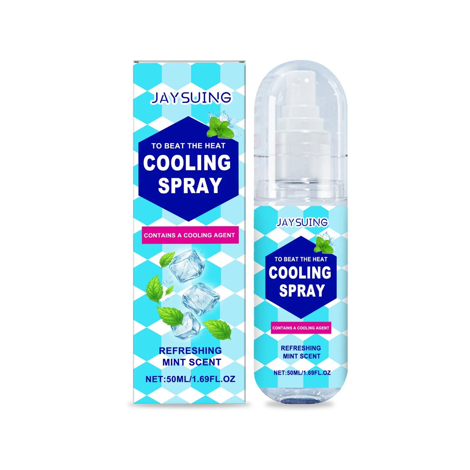 Cool Spray Summer Portable Outdoor 50ml mint cooling mist bottle for outdoor refreshment