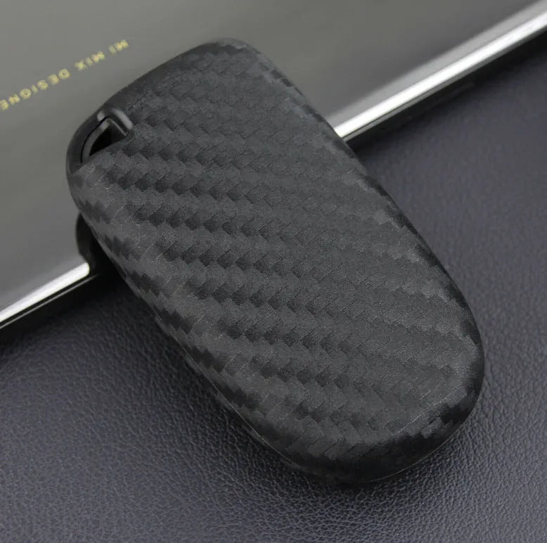 Silicone car key case with carbon fibre texture for Dodge Chrysler Fiat remote keys