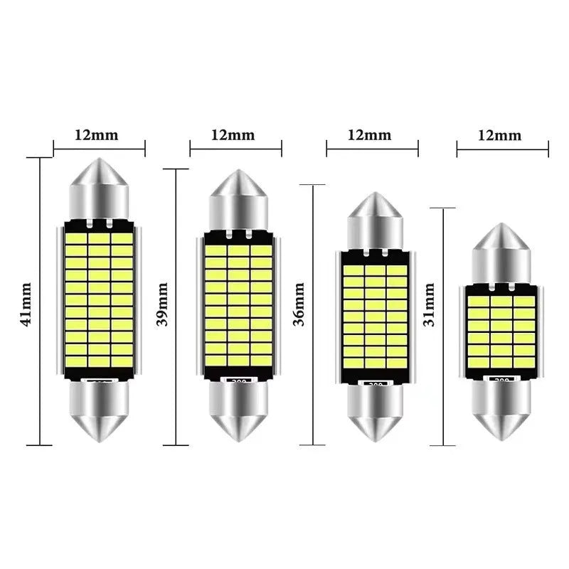 White aluminium car roof light with double tip design for license plate illumination and decoding functionality