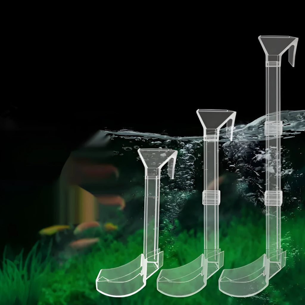 Plastic fish tank feeding dish with anti-picking tube, cleaning brush and feed spoon set