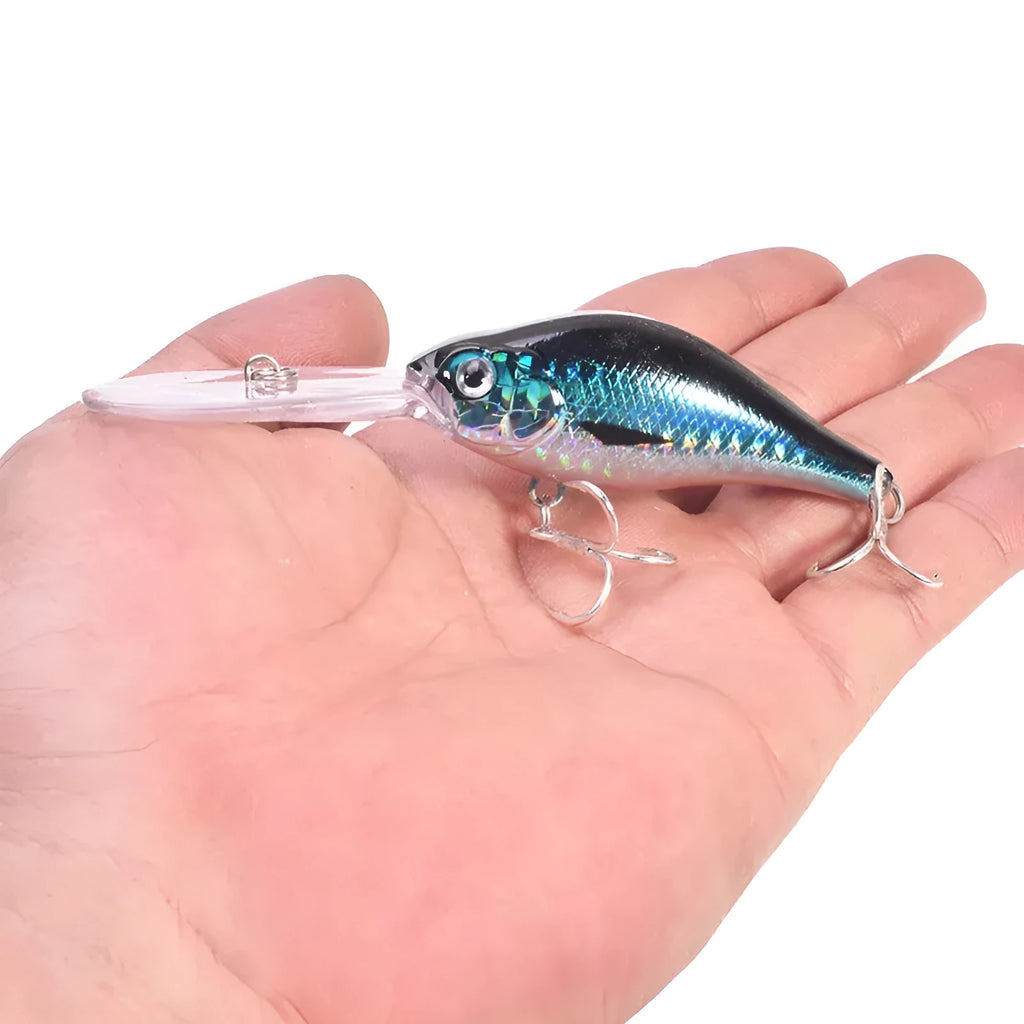 10.5cm deep diving Mino fishing lure with long tongue board, showing colour options.