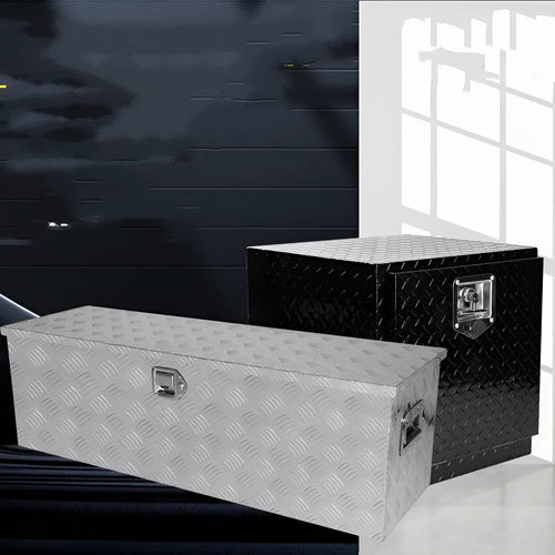 Black aluminium alloy 26-inch rolling toolbox with T Casting Box design