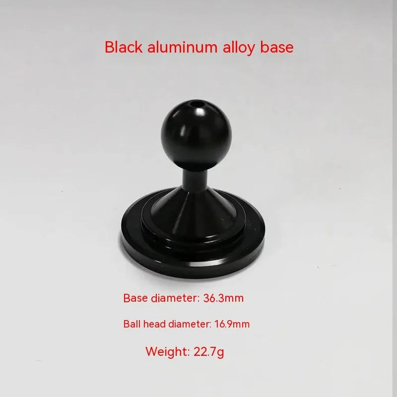 Aluminium alloy instrument panel base plate in silver and black for universal car dashboard mount