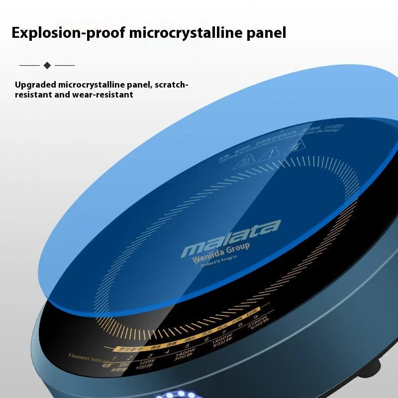 Household induction cooker 2200W circular knob-type 270mm energy-saving countertop cooking appliance