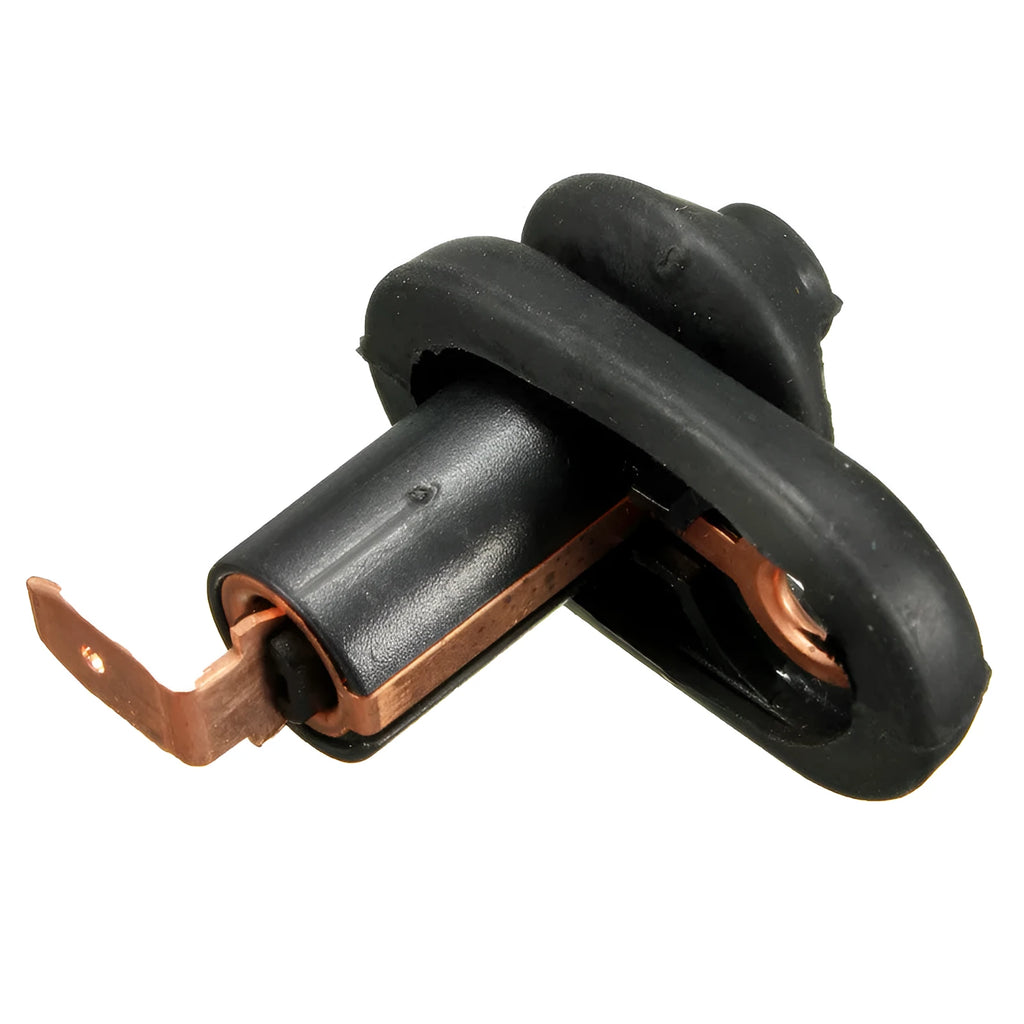 Black universal car interior door light switch with plastic and metal construction for automotive replacement