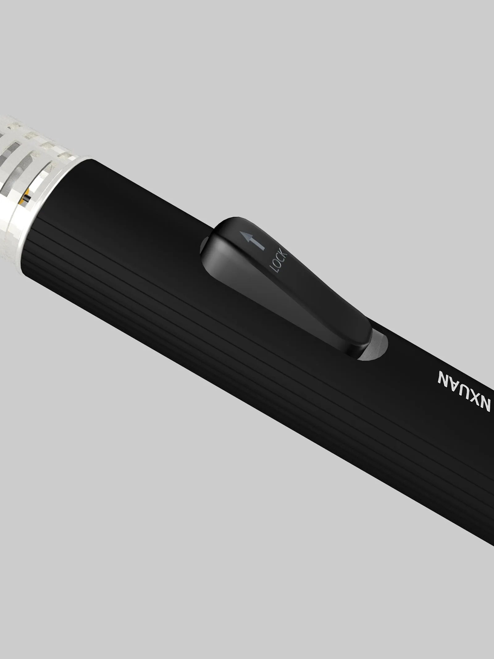 Portable flamethrower metal outdoor lighter in black with frosted finish and child lock