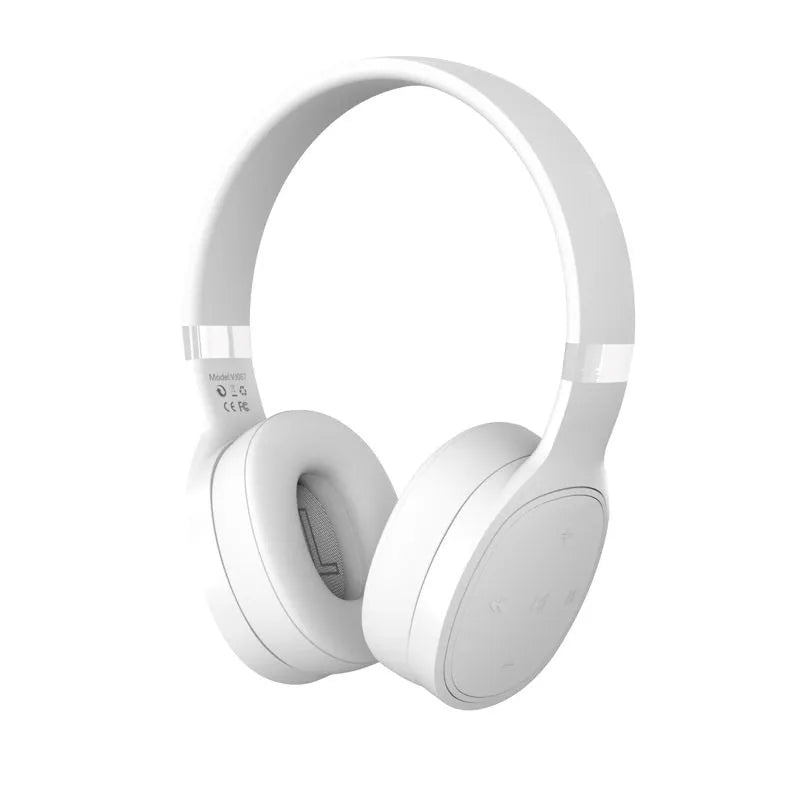 Folding wireless sports headset with Bluetooth 5.0, 40mm drivers, and 10-hour battery in black