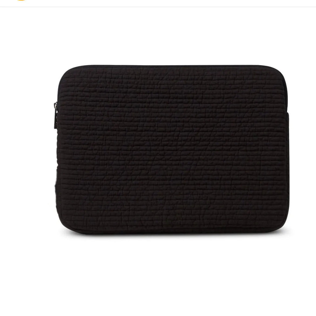 Black and white cotton cloth hand-held laptop bag with anti-seismic tablet protection