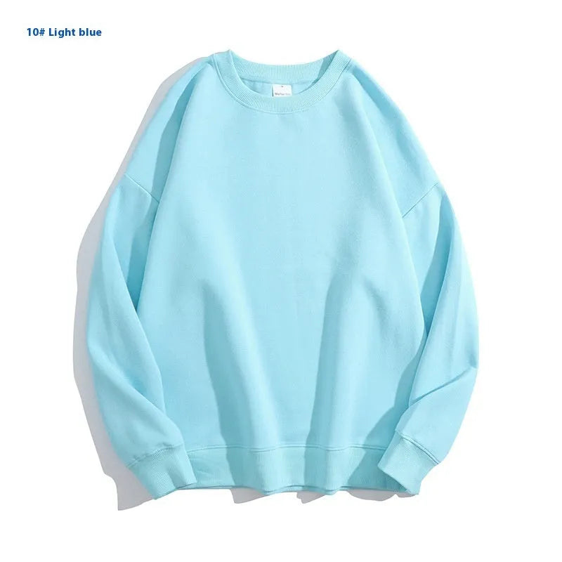 Women's cotton off-shoulder sweater in solid colour with loose fit and long sleeves