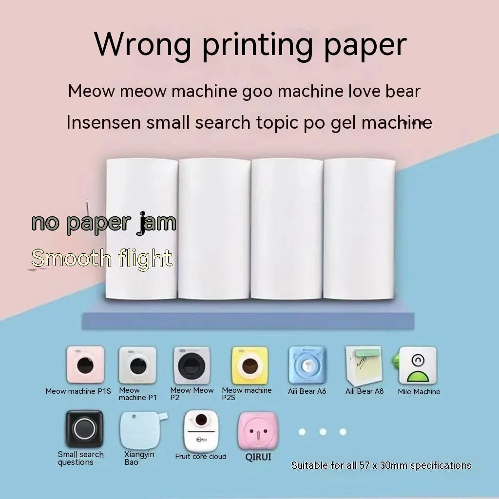 Box of three rolls of 57x30mm thermal paper for student organisers and cash registers