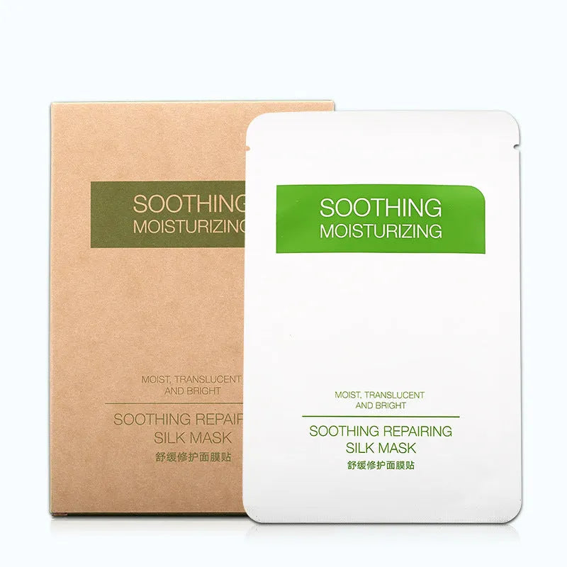 White soothing silk moisturizing facial mask 25g for sensitive skin sheet mask
