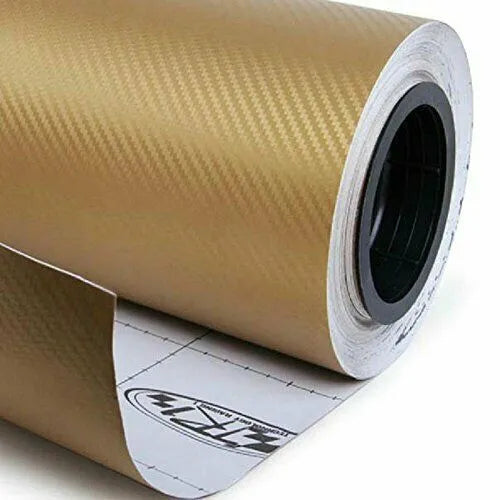 Roll of 3D carbon fibre car sticker measuring 30cm by 127cm in eight colour options