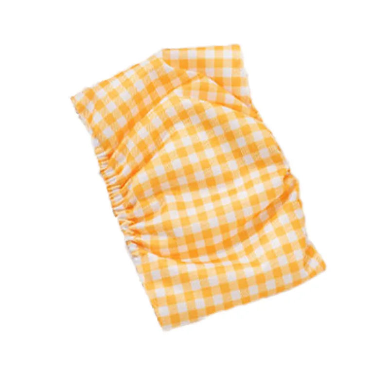 Reusable dog diaper belly band with cartoon paw print design, male dog sanitary pant, leakproof polyester with fastener tape