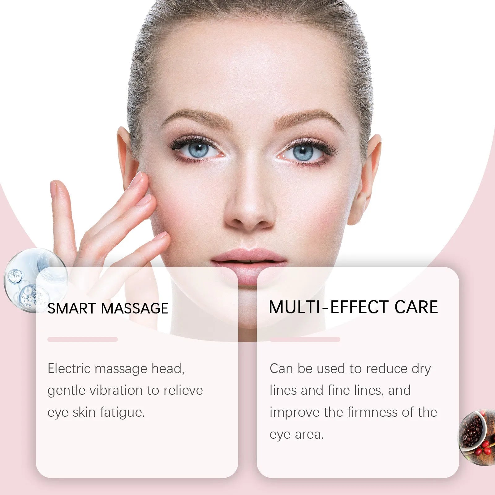 Electric firming eye cream 50g jar with massage stick, acetyl hexapeptide-8 and collagen formula
