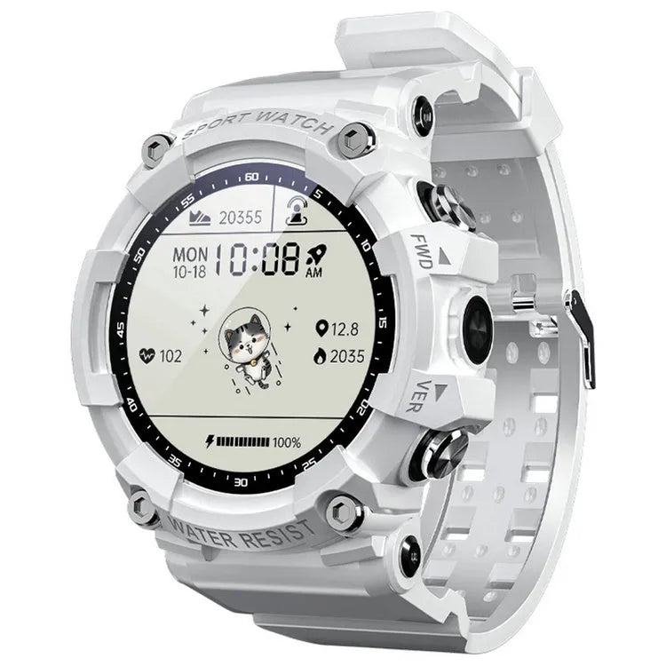 IP67 waterproof smart Bluetooth sports watch with round colour screen on a TPU strap.