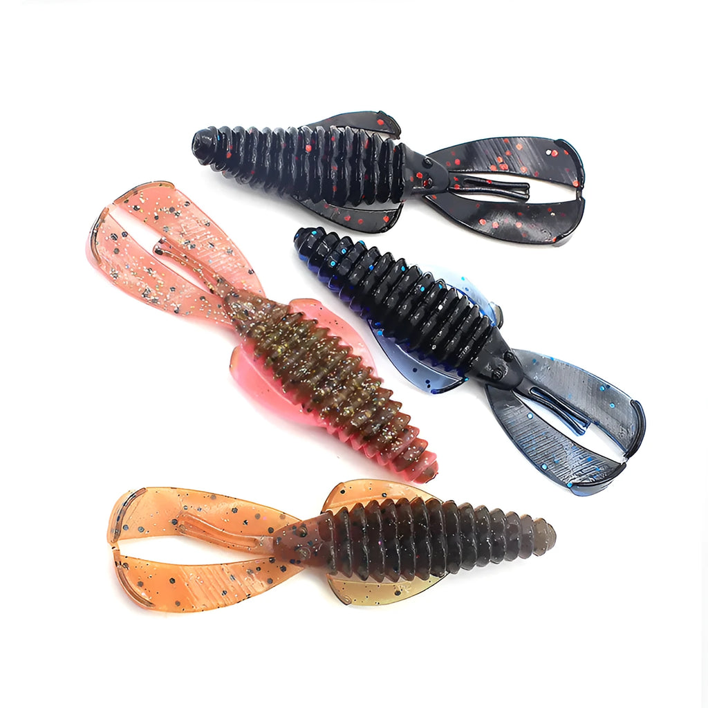 8cm soft PVC fishing lure in multiple colours for freshwater and sea angling tackle