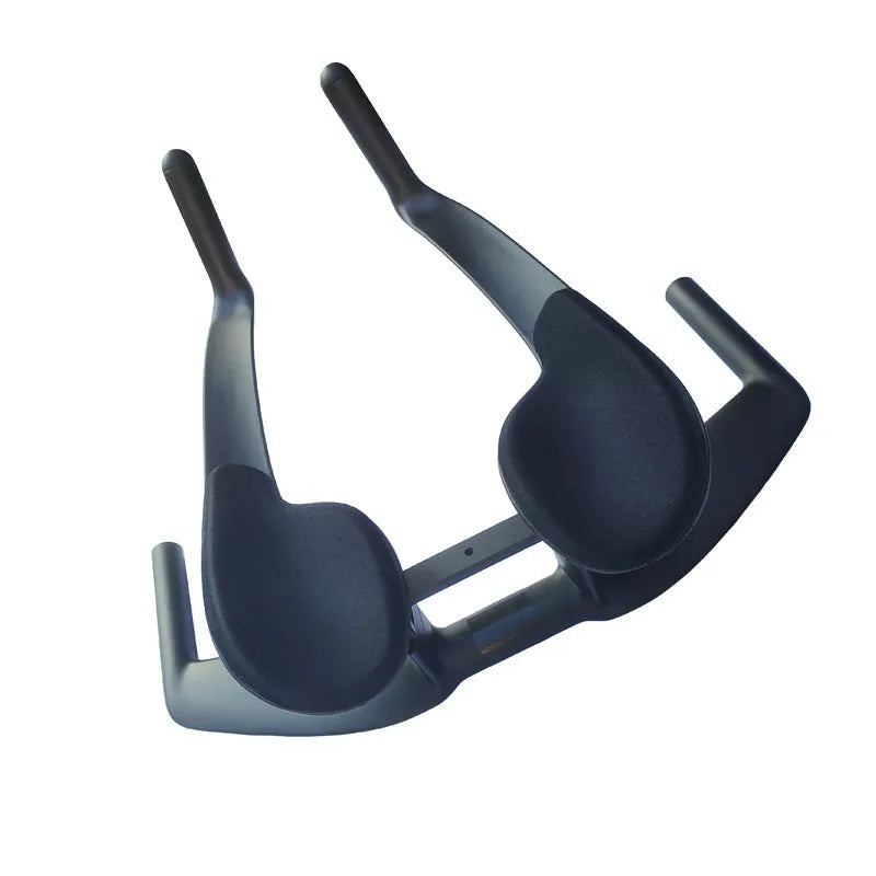 Carbon fibre TT handlebar with clip-on extension in black matt finish, 31.8mm clamp, for road and time trial bikes