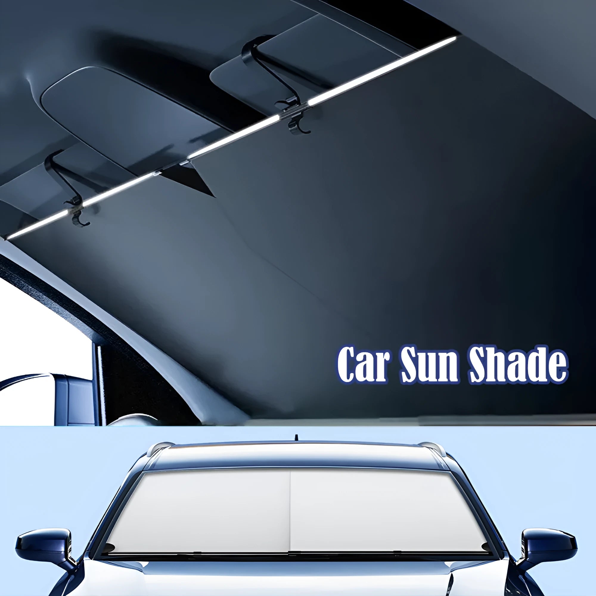 Automatic retractable car sunshade Oxford cloth front windshield thermal insulation cover