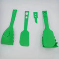 Plastic multifunction kitchen spoon set with spatula and spaghetti spoon in two sizes