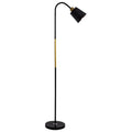 Nordic style eye protection sofa floor lamp in Black Gold finish with warm light, 220V EU plug