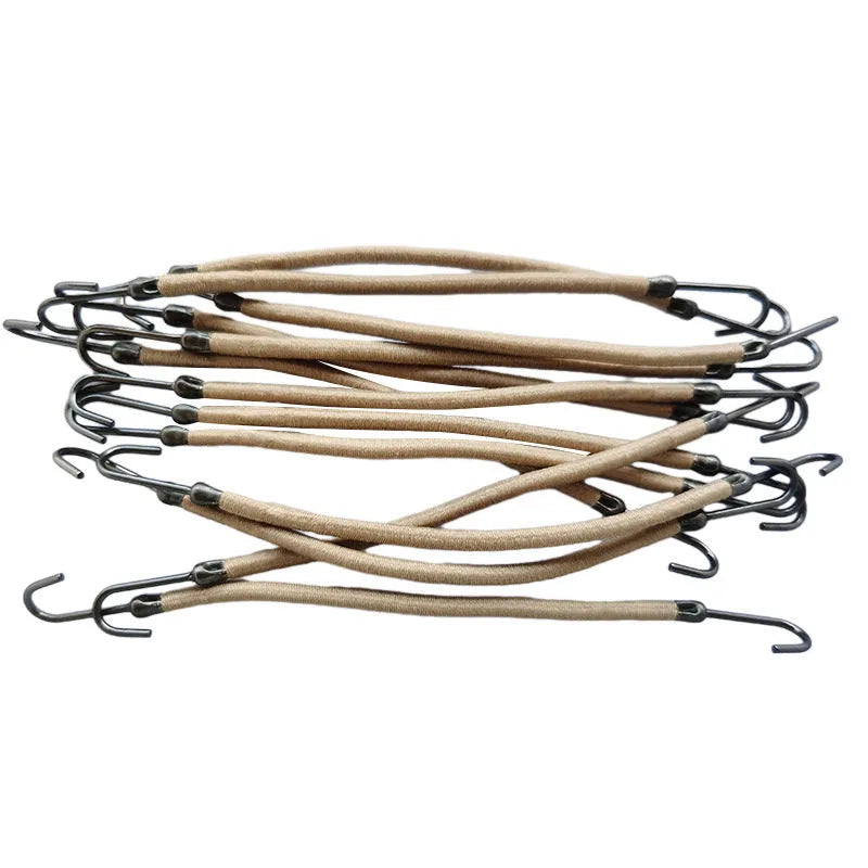 Metal double hook wig tool in black, dark brown or light brown colour