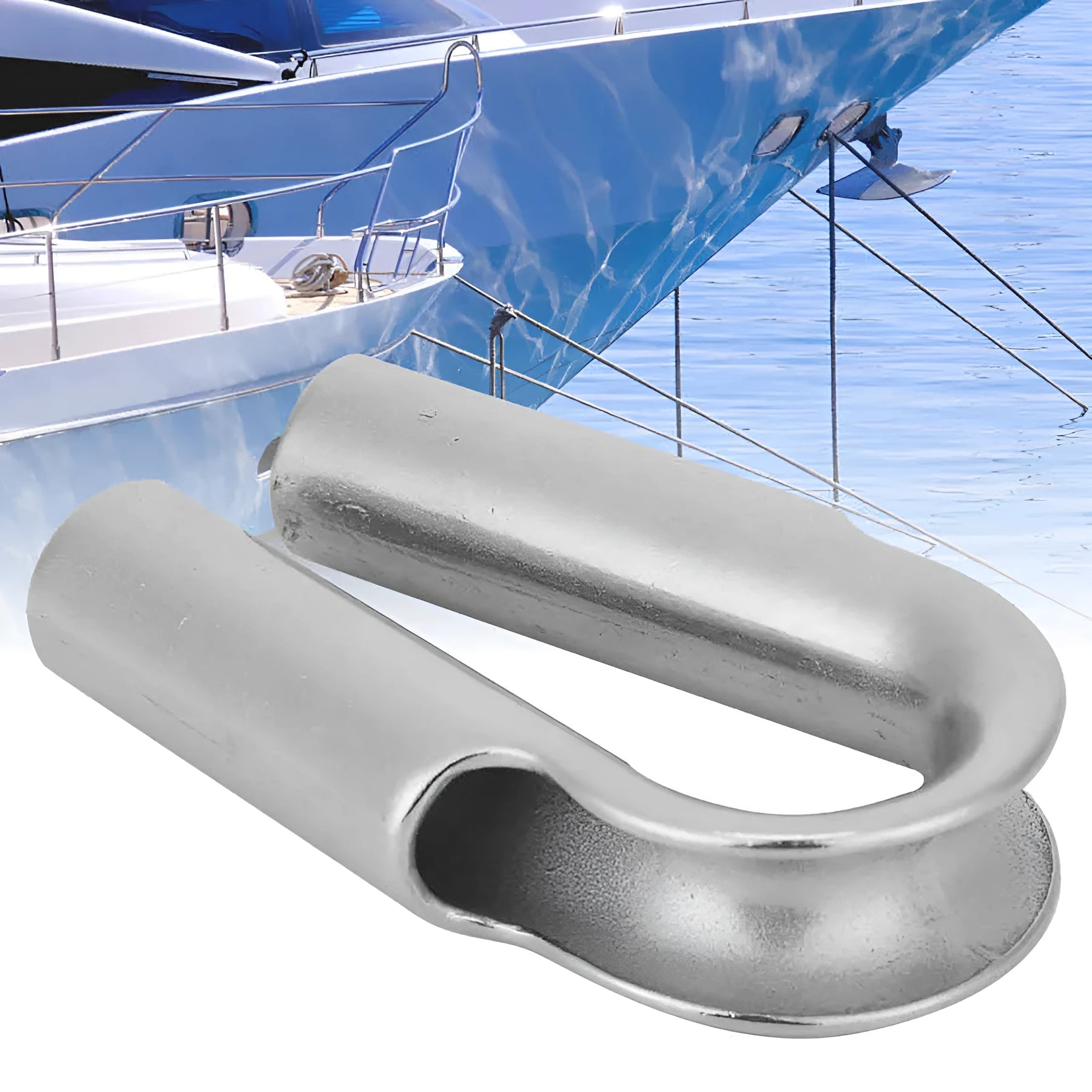 Stainless steel tubular sleeve ring for pipe connections, available in multiple diameters.