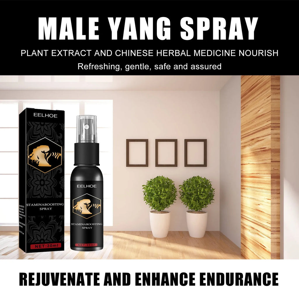 Men's body moisturizing massage spray treatment oil 30ml bottle front view
