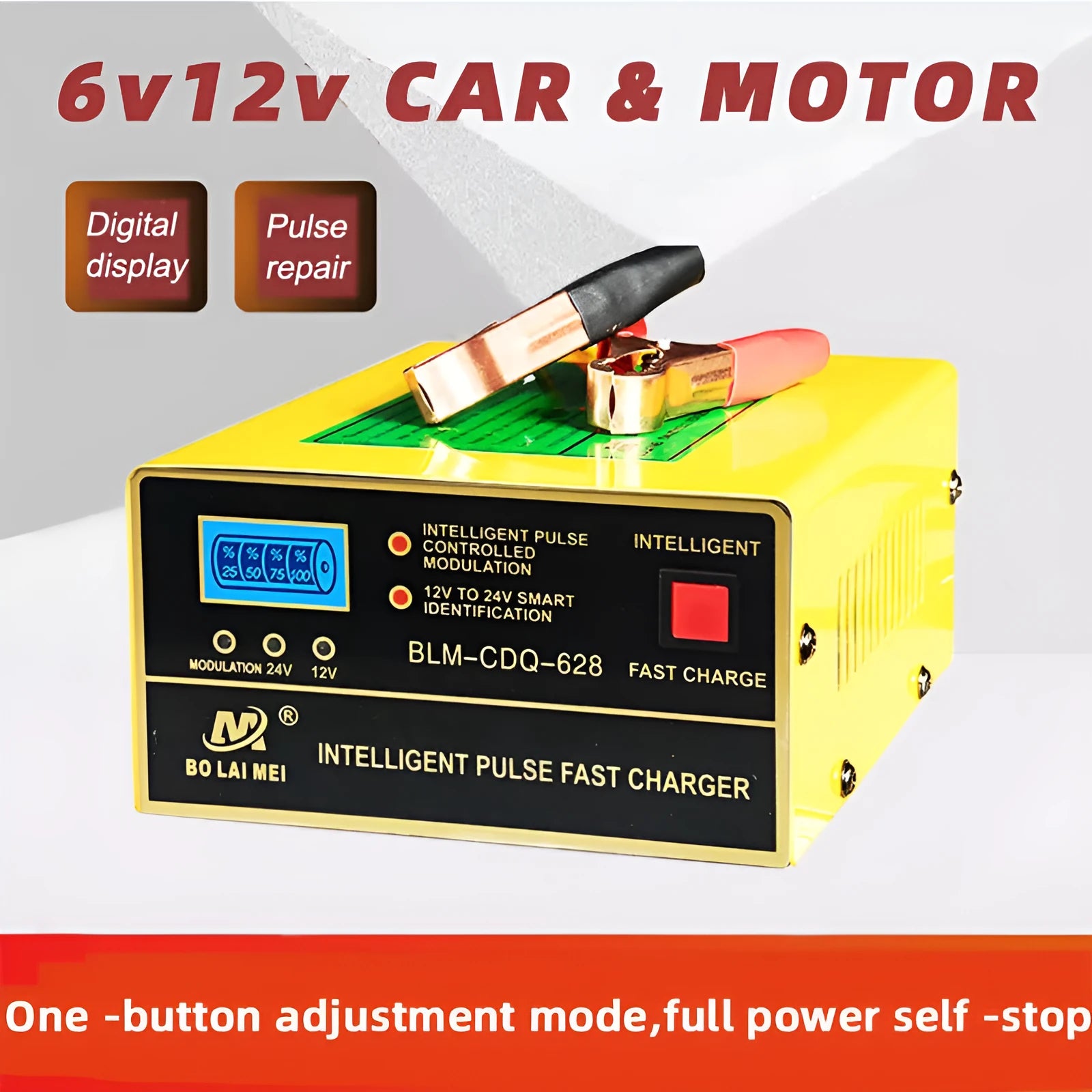 BT-168 automobile battery charger 12V24V for lead acid batteries with American standard plug