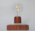 Magnetic levitation floating bulb lamp with imitation wood base