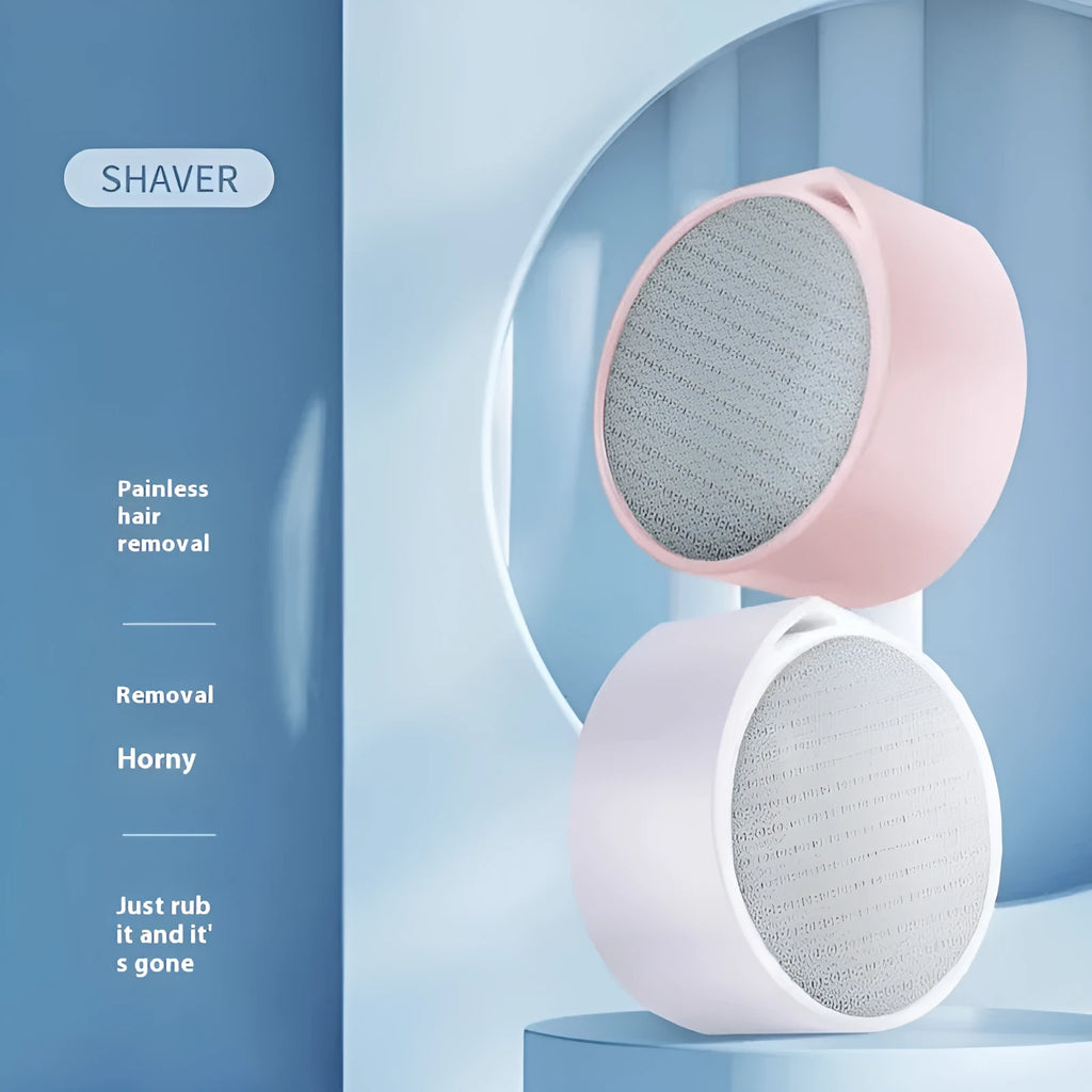 A 2-in-1 style nano glass epilator hair removal device made of white plastic.