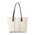 Women's black genuine leather crossbody commuter bag with horizontal square design showing internal organisation compartments