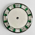 28.5mm stone edge watch dial for NH35 NH36 automatic movements in black