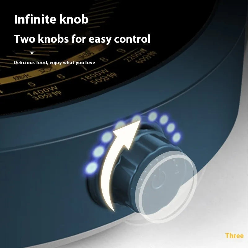 Household induction cooker 2200W circular knob-type 270mm energy-saving countertop cooking appliance