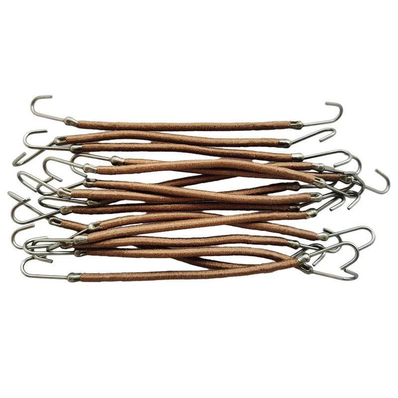Metal double hook wig tool in black, dark brown or light brown colour