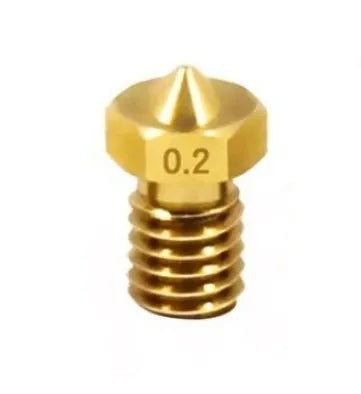 Brass M6 3D printer nozzle 12.5x7mm with smooth inner wall and chamfer inlet for 1.75mm filament